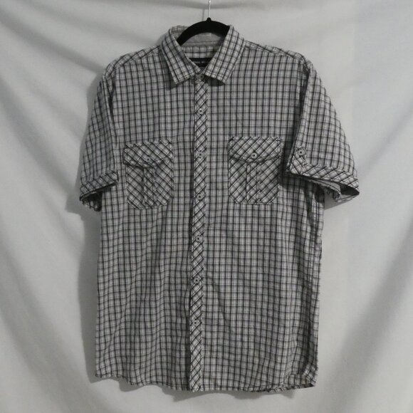 MICHAEL BRANDON | medium | Checkered Casual Button-Up Short Sleeve Shirt - Picture 1 of 16
